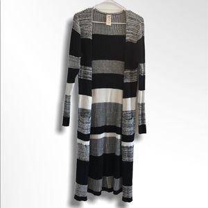 Faded Glory Long Striped Cardigan